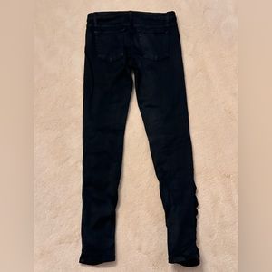 Joes jeans super skinny with ruched legs.